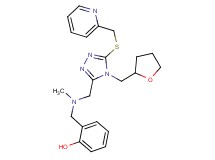 2-[(methyl{[5-[(2-pyridinylmethyl)thio]-4-(tetrahydro-2-furanylmethyl)-4H-1,2,4-triazol-3-yl]methyl}amino)methyl]phenol