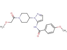 4-methoxy-N-{1-[1-(methoxyacetyl)-4-piperidinyl]-1H-pyrazol-5-yl}benzamide