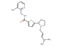 5-{1-[(2E)-4-methyl-2-penten-1-yl]-2-pyrrolidinyl}-N-[(3-methyl-2-pyridinyl)methyl]-2-thiophenecarboxamide