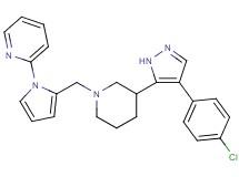 2-[2-({3-[4-(4-chlorophenyl)-1H-pyrazol-5-yl]-1-piperidinyl}methyl)-1H-pyrrol-1-yl]pyridine