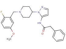 N-{1-[1-(2-fluoro-5-methoxybenzyl)-4-piperidinyl]-1H-pyrazol-5-yl}-2-phenylacetamide