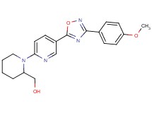 (1-{5-[3-(4-methoxyphenyl)-1,2,4-oxadiazol-5-yl]-2-pyridinyl}-2-piperidinyl)methanol