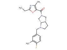 (3aS,6aS)-5-[(2-ethyl-4-methyl-1,3-oxazol-5-yl)carbonyl]-1-(4-fluoro-3-methylbenzyl)octahydropyrrolo[3,4-b]pyrrole