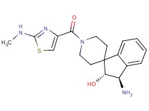 (2R*,3R*)-3-amino-1'-{[2-(methylamino)-1,3-thiazol-4-yl]carbonyl}-2,3-dihydrospiro[indene-1,4'-piperidin]-2-ol