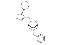 (1S*,5R*)-6-[(3-cyclohexyl-1H-pyrazol-4-yl)methyl]-3-(pyridin-2-ylmethyl)-3,6-diazabicyclo[3.2.2]nonane