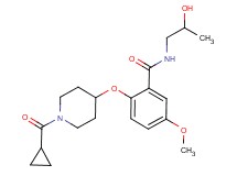 2-{[1-(cyclopropylcarbonyl)piperidin-4-yl]oxy}-N-(2-hydroxypropyl)-5-methoxybenzamide