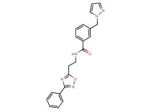N-[2-(3-phenyl-1,2,4-oxadiazol-5-yl)ethyl]-3-(1H-pyrazol-1-ylmethyl)benzamide