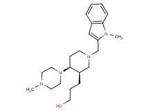 3-[(3R*,4S*)-1-[(1-methyl-1H-indol-2-yl)methyl]-4-(4-methylpiperazin-1-yl)piperidin-3-yl]propan-1-ol