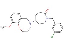 1-(3-chlorobenzyl)-5-(10-methoxy-3,4-dihydro-2H-1,5-benzoxazocin-5(6H)-yl)-2-azepanone
