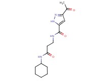 3-acetyl-N-[3-(cyclohexylamino)-3-oxopropyl]-1H-pyrazole-5-carboxamide