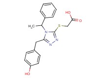 {[5-(4-hydroxybenzyl)-4-(1-phenylethyl)-4H-1,2,4-triazol-3-yl]thio}acetic acid