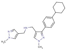 1-[3-(4-cyclohexylphenyl)-1-methyl-1H-pyrazol-4-yl]-N-[(1-methyl-1H-pyrazol-4-yl)methyl]methanamine