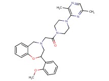4-{2-[4-(3,6-dimethyl-2-pyrazinyl)-1-piperazinyl]-2-oxoethyl}-2-(2-methoxyphenyl)-2,3,4,5-tetrahydro-1,4-benzoxazepine