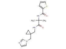 N-[2-({[1-(1H-imidazol-1-ylmethyl)cyclopropyl]methyl}amino)-1,1-dimethyl-2-oxoethyl]thiophene-2-carboxamide