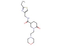 N-[(2-ethyl-1,3-thiazol-4-yl)methyl]-1-[2-(4-morpholinyl)ethyl]-6-oxo-3-piperidinecarboxamide