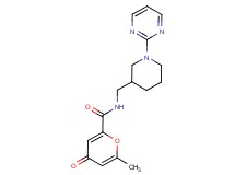6-methyl-4-oxo-N-[(1-pyrimidin-2-ylpiperidin-3-yl)methyl]-4H-pyran-2-carboxamide