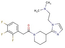 N,N-dimethyl-2-(2-{1-[(2,3,4-trifluorophenyl)acetyl]piperidin-3-yl}-1H-imidazol-1-yl)ethanamine