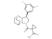 1-{[(2R*,3S*,6R*)-3-(3,5-difluorophenyl)-1,5-diazatricyclo[5.2.2.0~2,6~]undec-5-yl]carbonyl}cyclopropanecarboxamide