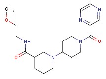 N-(2-methoxyethyl)-1'-(pyrazin-2-ylcarbonyl)-1,4'-bipiperidine-3-carboxamide