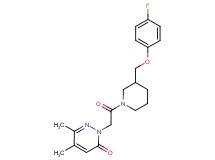 2-(2-{3-[(4-fluorophenoxy)methyl]-1-piperidinyl}-2-oxoethyl)-5,6-dimethyl-3(2H)-pyridazinone