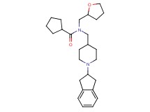 N-{[1-(2,3-dihydro-1H-inden-2-yl)-4-piperidinyl]methyl}-N-(tetrahydro-2-furanylmethyl)cyclopentanecarboxamide