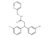 3-(3-chlorophenyl)-3-(3-hydroxyphenyl)-N-(2-pyridinylmethyl)propanamide