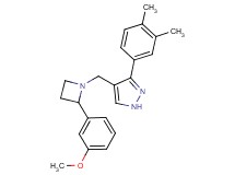 3-(3,4-dimethylphenyl)-4-{[2-(3-methoxyphenyl)-1-azetidinyl]methyl}-1H-pyrazole