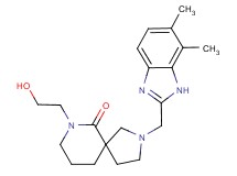 2-[(6,7-dimethyl-1H-benzimidazol-2-yl)methyl]-7-(2-hydroxyethyl)-2,7-diazaspiro[4.5]decan-6-one
