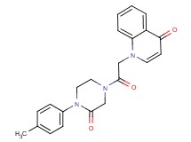 1-{2-[4-(4-methylphenyl)-3-oxo-1-piperazinyl]-2-oxoethyl}-4(1H)-quinolinone