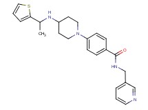 N-(3-pyridinylmethyl)-4-(4-{[1-(2-thienyl)ethyl]amino}-1-piperidinyl)benzamide