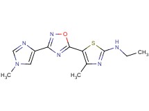 N-ethyl-4-methyl-5-[3-(1-methyl-1H-imidazol-4-yl)-1,2,4-oxadiazol-5-yl]-1,3-thiazol-2-amine
