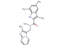 N,3,5,7-tetramethyl-N-[(2-methylimidazo[1,2-a]pyridin-3-yl)methyl]-1H-indole-2-carboxamide