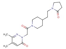 5,6-dimethyl-2-(2-oxo-2-{4-[2-(2-oxo-1-pyrrolidinyl)ethyl]-1-piperidinyl}ethyl)-3(2H)-pyridazinone