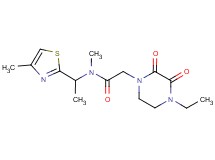 2-(4-ethyl-2,3-dioxopiperazin-1-yl)-N-methyl-N-[1-(4-methyl-1,3-thiazol-2-yl)ethyl]acetamide