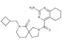 2-[(2-amino-5,6,7,8-tetrahydroquinazolin-4-yl)carbonyl]-7-(cyclobutylmethyl)-2,7-diazaspiro[4.5]decan-6-one