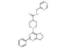 1-(2-phenyl-6,7-dihydro-5H-cyclopenta[d]pyrimidin-4-yl)-N-(4-pyrimidinylmethyl)-4-piperidinecarboxamide