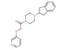1-(2,3-dihydro-1H-inden-2-yl)-4-[(pyridin-3-yloxy)acetyl]piperazine