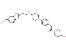 1-{[4-(4-{[2-(6-methoxy-1H-benzimidazol-2-yl)ethyl]amino}-1-piperidinyl)phenyl]acetyl}-4-piperidinol