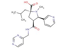 (2S*,4S*,5R*)-2-isobutyl-1-methyl-5-pyridin-3-yl-4-{[(pyrimidin-4-ylmethyl)amino]carbonyl}pyrrolidine-2-carboxylic acid