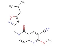 6-[(5-isobutylisoxazol-3-yl)methyl]-2-methoxy-5-oxo-5,6-dihydro-1,6-naphthyridine-3-carbonitrile