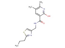 2-hydroxy-5,6-dimethyl-N-[(2-propyl-1,3-thiazol-4-yl)methyl]nicotinamide