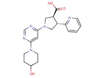 (3S*,4S*)-1-[6-(4-hydroxypiperidin-1-yl)pyrimidin-4-yl]-4-pyridin-2-ylpyrrolidine-3-carboxylic acid