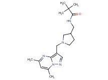 N-({1-[(5,7-dimethylpyrazolo[1,5-a]pyrimidin-3-yl)methyl]pyrrolidin-3-yl}methyl)-2,2-dimethylpropanamide