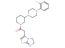 3-(2-{3-[4-(2-fluorophenyl)-1-piperazinyl]-1-piperidinyl}-2-oxoethyl)-5,6-dihydroimidazo[2,1-b][1,3]thiazole