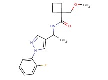N-{1-[1-(2-fluorophenyl)-1H-pyrazol-4-yl]ethyl}-1-(methoxymethyl)cyclobutanecarboxamide