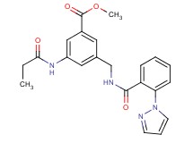 methyl 3-(propionylamino)-5-({[2-(1H-pyrazol-1-yl)benzoyl]amino}methyl)benzoate