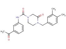 N-(3-acetylphenyl)-4-(3,4-dimethylbenzyl)-3-oxopiperazine-1-carboxamide