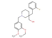 [1-(3-ethoxy-4-methoxybenzyl)-3-(2-fluorobenzyl)-3-piperidinyl]methanol