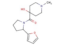 4-{[2-(2-furyl)pyrrolidin-1-yl]carbonyl}-1-methylpiperidin-4-ol