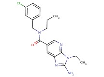2-amino-N-(3-chlorobenzyl)-3-ethyl-N-propyl-3H-imidazo[4,5-b]pyridine-6-carboxamide